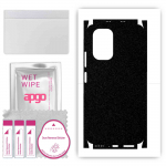 apgo Protective Skin Sticker for the back+sides compatible with Xiaomi Poco F3, Full Wrap Film, Foil, Vinyl - Pattern Matte Black