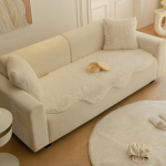 Pliu&scaron;inės sofos pagalvėlės žieminės sustorėjusios formos pagalvėlės neslystančios odinės sofos užvalkalo audinys 80*90cm