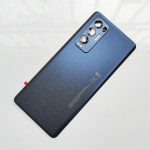 Galinio stiklo dangtelis Oppo Find X3 Neo galinių durelių pakeitimui, galinio korpuso dangtelis CPH2207 su kameros lę&scaron;iu Starlight Black