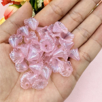 Auk&scaron;tos kokybės karoliai Apyrankės Auskarai Papuo&scaron;alai Aksesuarai Akrilo palaidi karoliukai Morning Glory DIY 200Vnt 9Spalvos 14,3*10mm Papuo&scaron;alų gamyba rožinė