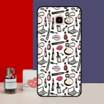 Kosmetikos nagų lako dėklas Samsung Galaxy J4 J6 Plus 2018 J8 A6 A7 A8 A9 J1 A3 A5 2016 J3 J5 J7 2017 dangtelis A8 Plus 2018