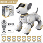 Juokingas RC robotas elektroninis &scaron;uo Interaktyvus kaskadininkų &scaron;uo Balso komandų programuojamas lietimui jautrus muzikos daina Robotas &scaron;uo vaikų žaislams auksas
