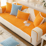 Velveto spalvos blokuojantis sofos užvalkalas Svetainė Universali visiems sezonams Sofos kilimėlis Neslystantis sofos užvalkalas Vienspalvė sofos pagalvėlė 30x50cm pillowcase oranžinė