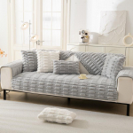 Žiemos sofos užvalkalas storas pliu&scaron;inis neslystantis sofos pagalvėlė svetainei Mink&scaron;tas universalus sofos užvalkalas L formos kampinė sofos pagalvė