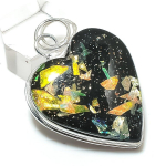 Natural Dichroic Glass Gemstone 925 Sterling Silver Jewelry Pendant 2.01 b1w93