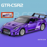 1/32 Nissan GTR CSR2 Skyline Ares lydinio automobilio modelis, metalinis žaislinių transporto priemonių modeliavimas, didelis imitacinis traukimo rinkinys, vaikų žaislų dovana balta