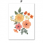 Me&scaron;ka Triu&scaron;is Gėlė Grybas Mi&scaron;ko darželis Boho Wall Art Canvas Tapyba Plakatai ir spaudiniai Sieninės nuotraukos Kūdikių vaikų kambario dekoras be rėmelio 21*30cm No Frame