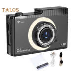 Skaitmeninis fotoaparatas su dvigubais objektyvais, IPS ekranu, automatiniu fokusavimu, priartinimu, apsauga nuo drebėjimo, įkraunamas, belaidžiu dalijimusi, Wi-Fi, asmenukių kamera juoda