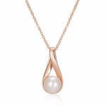 Kinel Pearl Drop pakabukas karoliai moterims rožinės auksinės spalvos nuotakos vestuvėms eleganti&scaron;ki papuo&scaron;alai jubiliejaus proga