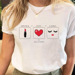 Tee Top Summer Crown Eye Lashes Blakstienos Trend Unisex Print Fashion Mar&scaron;kinėliai FeUnisex Drabužiai Kasdieniai trumpomis rankovėmis moteri&scaron;ki grafiniai mar&scaron;kinėliai L