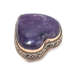 Natural Lepidolite Gemstone Handmade Copper Jewelry Ring Size 7.5 f5e96