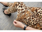 Leopardo ra&scaron;to tamprūs antblauzdžiai auk&scaron;tu juosmeniu &ndash; stilingos ir patogios moteri&scaron;kos siauros kelnės, kar&scaron;tas i&scaron;pardavimas! Free Size (suitable for 90-140 jin)