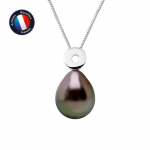 Collier - PERLINEA - Perle de Culture de Tahiti A+ - Or Blanc - 8-9 mm - 42 cm