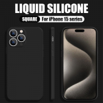 Skirtas iPhone 16 15 14 Pro 13 12 11 Pro Max 13 12 Mini 7 8 XR XS SE 2020 Skystas silikoninis dangtelis Candy spalvotas dėklas su fotoaparato apsauga iPhone 16 Pro Max juoda