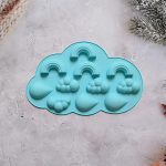 Debesies formos silikoninė vaivoryk&scaron;tės forma fondantiniam torto dekorui, pasidaryk pats želė, ledo kubeliams, pudingui, kepimo įrankis, epoksidinės dervos forma, kepimo indai mėlyna