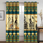 3D spausdinimas Egipto faraono piramidė Afrika Nemokamas pristatymas 2 vnt. Plonas užtemdantis lango užuolaida svetainei miegamajam dekoruoti 98W202H CM&Rod Pocket