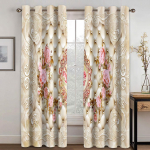 Prabangūs Deimantiniai Gėlės Apsauginiai nuo Saulės Ploni Langų Užuolaidos Svetainei Miegamajam Vonios kambariui Virtuvei Durims Namų Dekoravimas I&scaron;pardavimas 2 vnt. W120 X H270(CM)X2&Hook