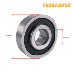 F6202-2Rs flan&scaron;as, Abec-1, gilaus griovelio sodo vežimėlio rutulinis sandariklis, karučio guolis F6202-2RS5
