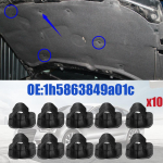 10x plastikinis gaubto gaubto izoliacinis klipas Kniedės laikiklis, skirtas VW Polo Tiguan Passat B5 SEAT Leon 2 Skoda Octavia 1H5863849A01C