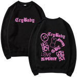 Rudens Žiemos &Scaron;iltas Vir&scaron;us Lil Emo Rap Goth Peep Hip Hop Spausdintas Apvalaus Kaklo Džemperis Madingi Mados Drabužiai Megztiniai ir Ilgos Rankovės Moteri&scaron;kas S juoda