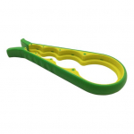 Artrito gnybtų buteliukų atidarytuvas 4 viename neslidžia gumine rankena skardinių atidarytuvo stiklainių dangtelio &scaron;alinimo įrankis silpnoms rankoms senjorams Virtuvės įtaisas įvairaus amžiaus oranžinė