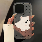 Mobiliųjų telefonų dėklai, skirti iPhone 11 13 15 Pro Max 12 14 Pro Max Case iPhone 16 15 Plus 13 Pro 12 Matinio tekstūros dažytos animacinės gėlės iPhone 11 balta