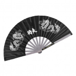 Nerūdijančio plieno Tai Chi kovos menų Kung Fu &scaron;okių praktikos treniruotės, pasirodymas &bdquo;Fan Blue&ldquo;. juoda