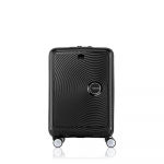 Lagaminas Ne&scaron;iojamas dėklas CURIO Ratukai Priekinė anga S Dydis 31L 55cm Juodas [American Tourister] 55/20 Rankinis bagažas 3.5kg juoda
