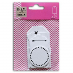 24 &eacute;tiquettes blanches de d&eacute;coration