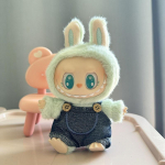 17 cm Mini Pliu&scaron;inės Lėlės Drabužiai Apranga Aksesuarai Korėjai Kpop Exo Labubu I II Idolių Lėlės Sėdimas Vakarėlis Seilinukas Kelnės Kombinezonas