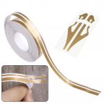 Dalies Lipdukas 980*1.2cm Lipdukas Auksinis PVC Pinstripe Prakti&scaron;ki Lipdukai Aptaki Vinilo Aksesuarai Dviguba Linija CHINA
