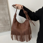 Didelės talpos kutais puo&scaron;tas krep&scaron;ys moterims rudens ir žiemos sezonui, naujas madingas retro universalus krep&scaron;ys per petį, paprastas ir madingas krep&scaron;ys per petį