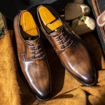 Vyri&scaron;ki oficialūs batai Prabangūs vyri&scaron;ki Oxford batai Oficialus biuro batas vyrams Banquet Vyri&scaron;kas socialinis batas Zapatos De Vestir Hombre 38 tamsiai ruda spalva