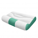 Memory Foam gimdos kaklo pagalvė kaklo įtampai mažinti, reguliuojama ortopedinė sumu&scaron;tinio tipo pagalvė, mink&scaron;ta 30x50cm mėlyna