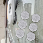 6 vnt. atsarginių pagalvėlių langų valymo robotui, apvalus dulkių siurblio audinys Plush Texture