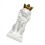 Liūto Karūnos Statula Stalo Dekoracija Rankų Darbo Stalo Derva Ornamentas 14,5 cm Auk&scaron;čio Vyno Spintelei ir Namų Dekoravimui