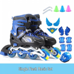 Reguliuojamas riedučių rinkinys pradedantiesiems vaikams Large (37-42 adjustable)