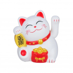 Saulės energija varomas Lucky Cat automobilio ornamentas animacinių filmų turtas ir klestėjimas kačių lėlės automobilio prietaisų skydelio apdaila Mieli banguojančių automobilių priedai