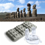Velykų salos Moai akmeninės statulos ledo kubelių padėklas ledo kubeliai pasidaryk pats forma pudingo želė forma