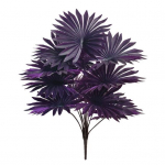 Violetinė dirbtinė palmė, tikrovi&scaron;kos dirbtinės palmės, tropiniai lapai, netikros palmių &scaron;akos Helovinui, Kalėdoms, vidaus, lauko dekorui Small