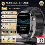 2025 Naujas Kraujo Lipidų &Scaron;lapimo Rūg&scaron;ties Gydymo I&scaron;manusis Laikrodis Vyrams EKG+PPG &Scaron;irdies Ritmas Sportas HD Skambutis Sveikatos Stebėjimas Samsung I&scaron;maniajam Laikrodžiui Black Steel 2A