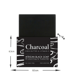 Bamboo charcoal black soap, handmade soap, bath soap, body cleansing soap. 2