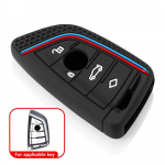 Automobilio rakto dėklas BMW X1 X3 X4 X5 F15 X6 F16 G30 7 serijos G11 F48 F39 520 525 f30 118i 218i 320i automobilių interjero priedai juoda