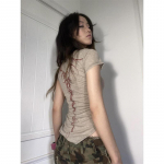 Grunge Aesthetics Megzti vir&scaron;utiniai senoviniai tatuiruotės mar&scaron;kinėliai Wasteland Punk Netaisyklingi mar&scaron;kinėliai Gothic Alt Streetwear Y2k XL
