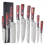 5Cr15MOV Nerūdijančio Plieno &Scaron;efo Kapoklės Peilis Damasko Ra&scaron;to Virtuvinis Peilis Japoni&scaron;kų Santoku Peilių Rinkinys Universalus Pjaustymo Įrankis 9PCS