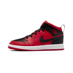Air Jordan 1 Mid PS Reverse Bred Vaikų sportbačiai Gym-Red Black White 640734-660 35