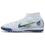 Nike Mercurial Superfly 8 Academy TF Pilki &Scaron;viesiai Jūriniai Unisex Sportbačiai Futbolui-Pilki Volt Tamsiai-Mėlyni DJ2878-054 45