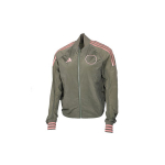 Adidas Vrct striukė su tigro siuvinėjimu ir dryžuotu vienspalviu užtrauktuku, laisvo kirpimo, unisex vir&scaron;utinis drabužis, Artefaktas-Žalia FI6720 L