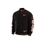 Nike CNY Triu&scaron;io Metų Siuvinėtos Raidės Vilnos Apykaklės Striukė V1 Vyri&scaron;ka Vir&scaron;utinė Apranga Juoda FD4060-010 L