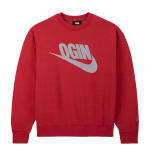 Nike X Nigo Bendradarbiavimas FW24 Apvalus kaklas Raidė Laisvalaikio ilgomis rankovėmis džemperis Vyri&scaron;kas džemperis Raudonas FV5942-687 XS